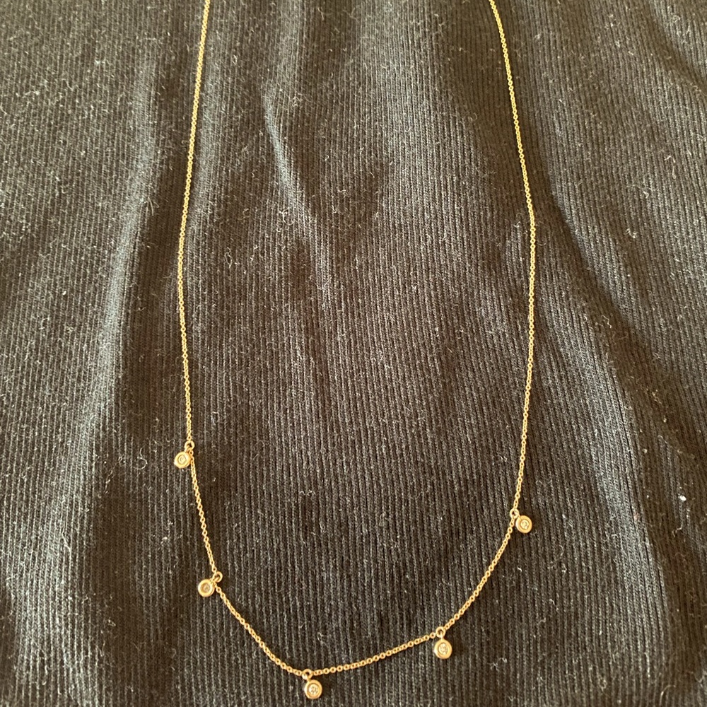 14kt gold diamond necklace